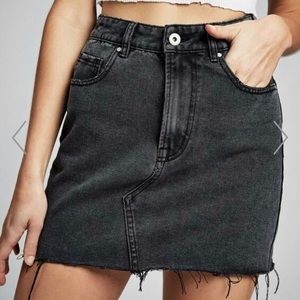 Black Denim Skirt